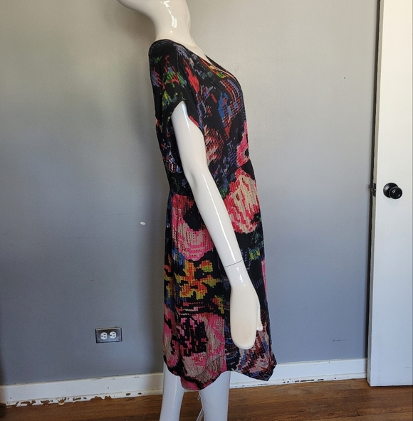 By Anthropologie Astrid Needlepoint Print Dress, GUC, Size L - Picture 3 of 8